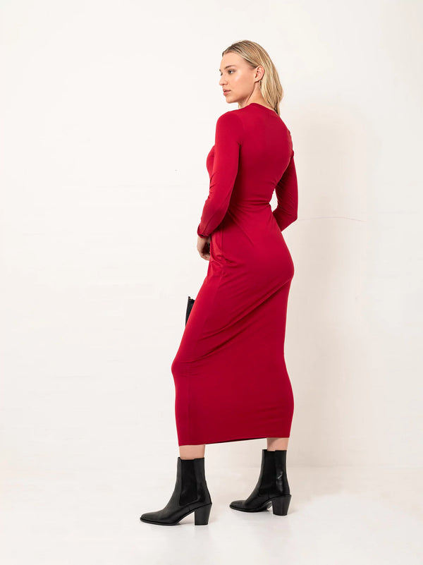 Red Jersey Bodycon Dress