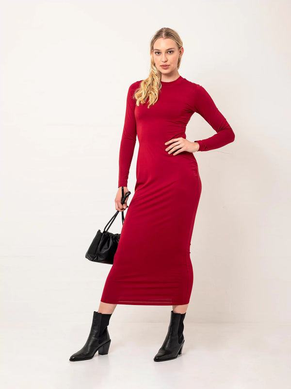 Red Jersey Bodycon Dress