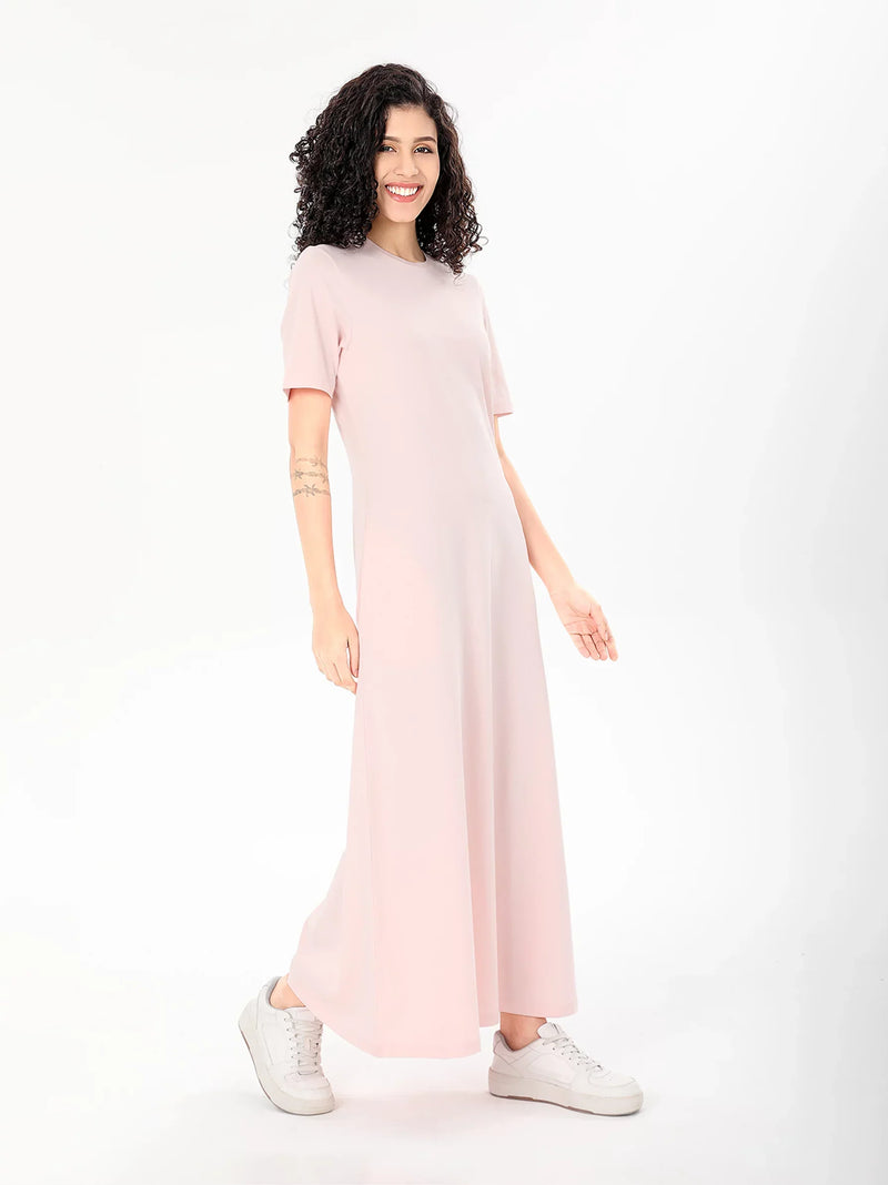 Pink Jersey Maxi Dress